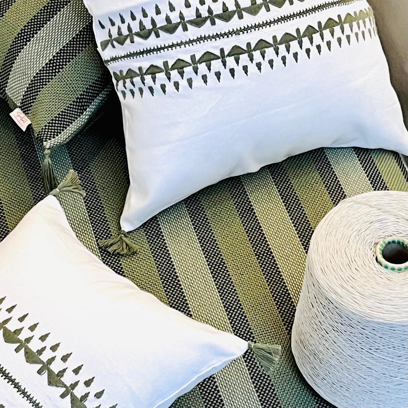 Pouf Motivo Donna Verde Kaki