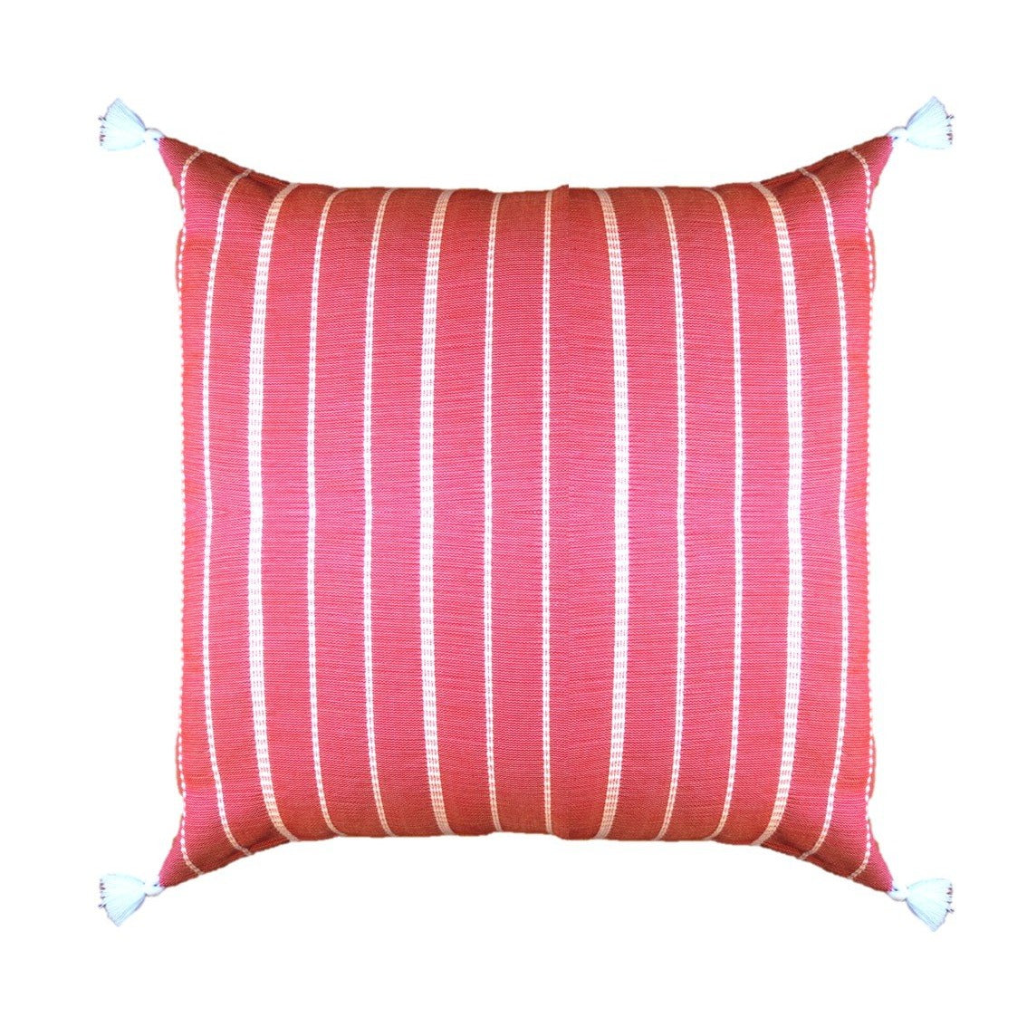 Fodera cuscino vida decorato con flottanti, tessuto al telaio di legno 100% cotone con zip nascosta