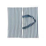Carica l&#39;immagine nel visualizzatore di Gallery, Porta torte rigato modello vera blu, tessuta al telaio di legno 100% cotone
