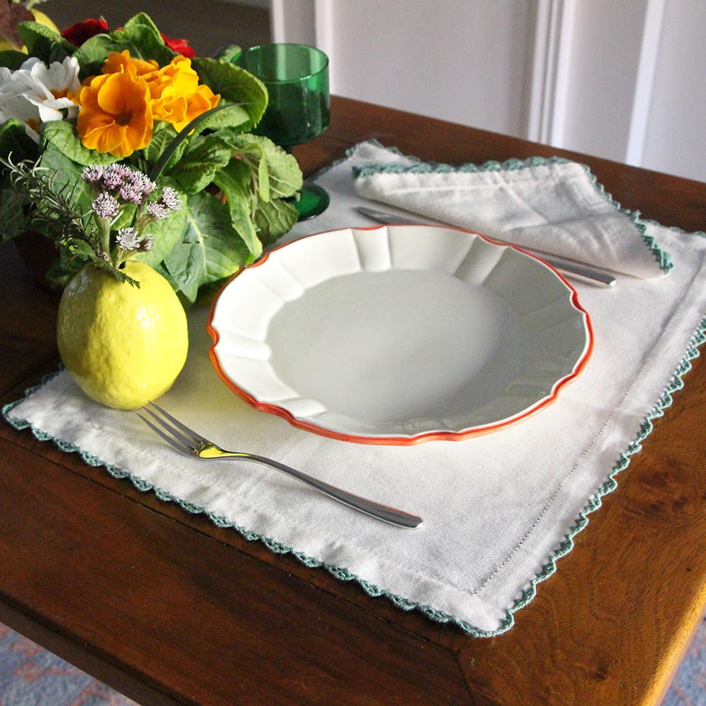 Wracra Tovagliette Americane Lavabili, 30 X 45 Cm, Set Di 4 Pezzi Riutilizzabile Tovagliette Da Tavolo In Cotone Lino, Resistenti Al Calore Durevole Per Cucina E Sala Da Pranzo (Grigio