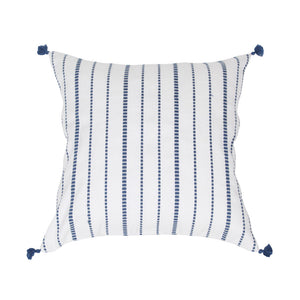 Fodera cuscino vida decorato con flottanti, tessuto al telaio di legno 100% cotone con zip nascosta