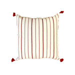 Carica l&#39;immagine nel visualizzatore di Gallery, Fodera cuscino vida decorato con flottanti, tessuto al telaio di legno 100% cotone con zip nascosta
