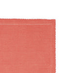Carica l&#39;immagine nel visualizzatore di Gallery, Tovaglietta americana elegante rossa con ricamo bianco in 100% cotone tessuta al telaio di legno in Albania e ricamata a mano
